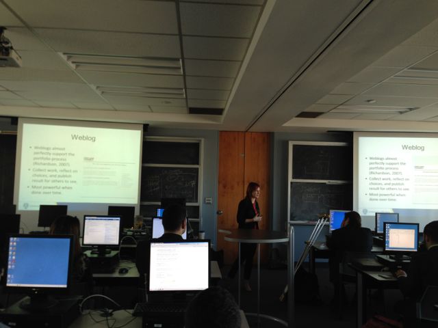 Alicia Higgison teaching a MBA ePortfolio Workshop - Oct 2014